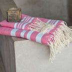 Hamptons - Foutas De Bain (1 Grande et 2 Petites) - Rose Malabar