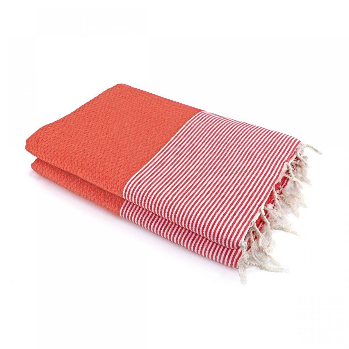Fouta XXL cotton 200x200 IBIZA coral red