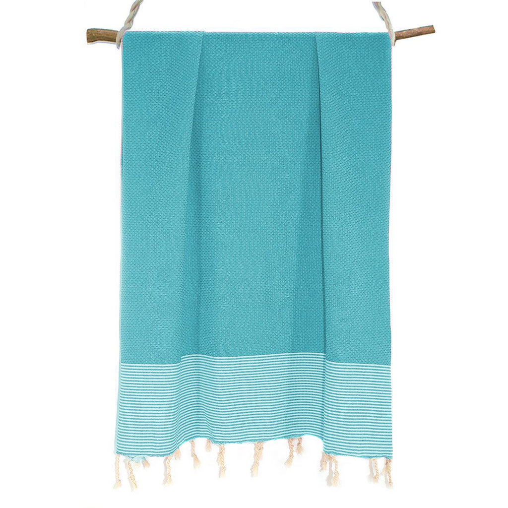 Lot De 2 Foutas Coton 100X200 Ericeira Vert Turquoise