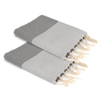 Lot De 2 Foutas Coton 100X200 Ericeira Gris Perle