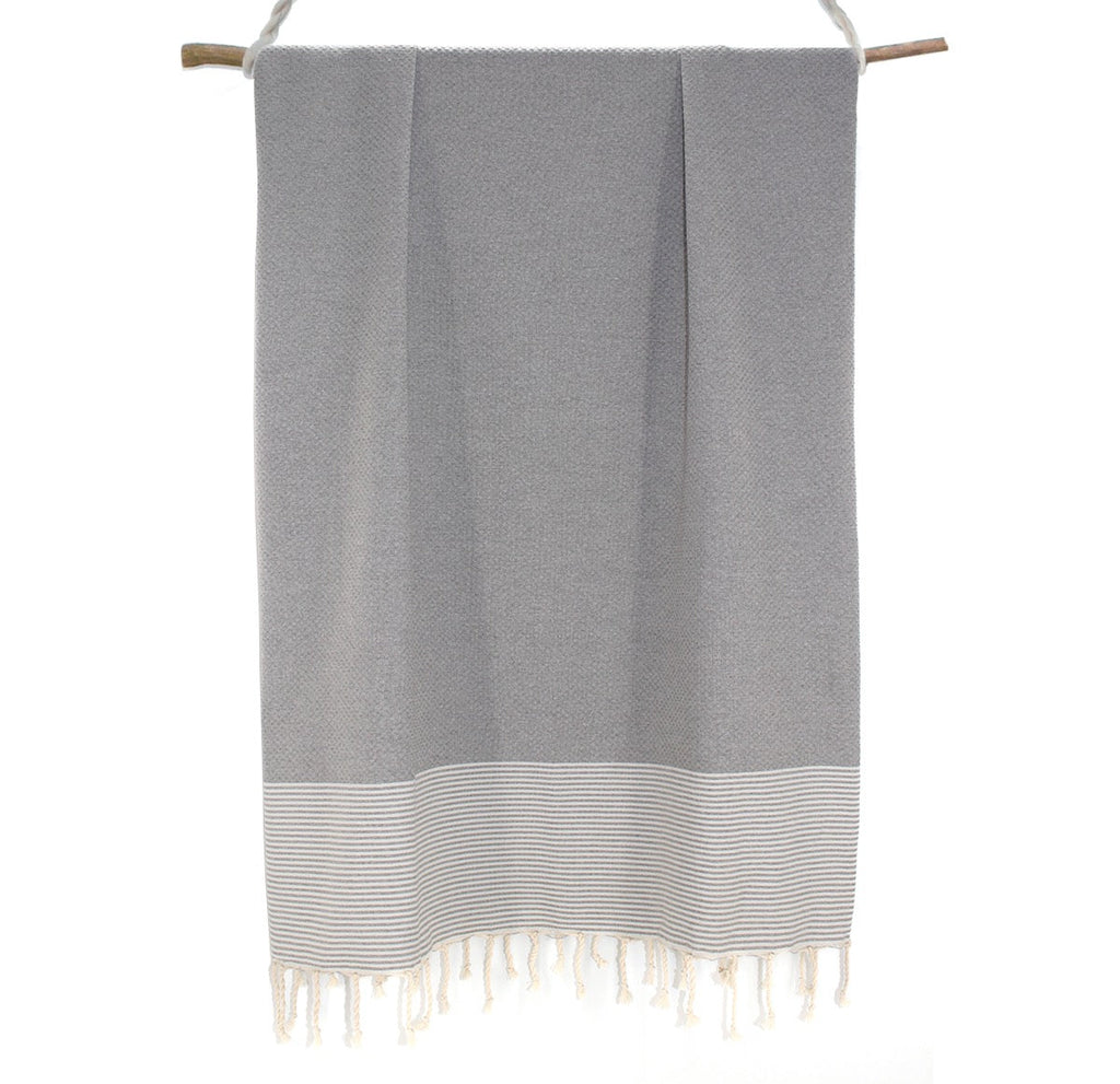 Lot De 2 Foutas Coton 100X200 Ericeira Gris Perle