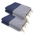 Pack Of 2 Foutas Xxl Ericeira - Denim Blue - Cotton