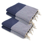 Pack Of 2 Foutas Xxl Ericeira - Denim Blue - Cotton