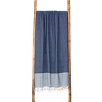 Pack Of 2 Foutas Xxl Ericeira - Denim Blue - Cotton