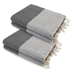 Pack Of 2 Foutas Xxl Ericeira - Medium Gray - Cotton