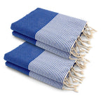 Pack Of 2 Foutas Xxl Ericeira - Greek Blue - Cotton