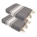 Pack of 2 Foutas Xxl Malibu - Medium Gray - Cotton