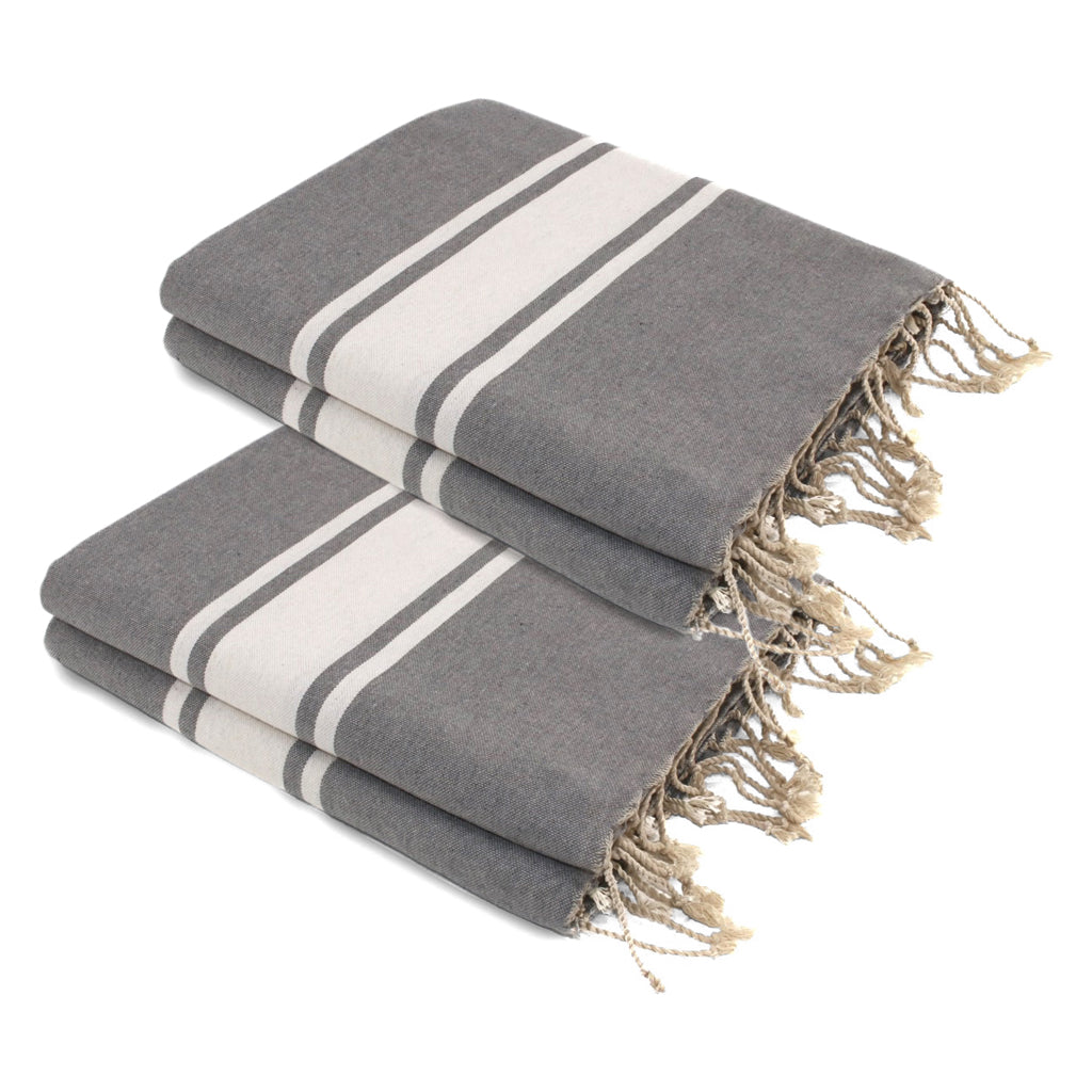 Pack of 2 Foutas Xxl Malibu - Medium Gray - Cotton