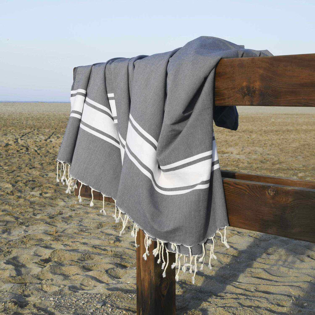 Pack of 2 Foutas Xxl Malibu - Medium Gray - Cotton