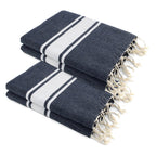 Pack Of 2 Foutas Xxl Malibu - Denim Blue - Cotton