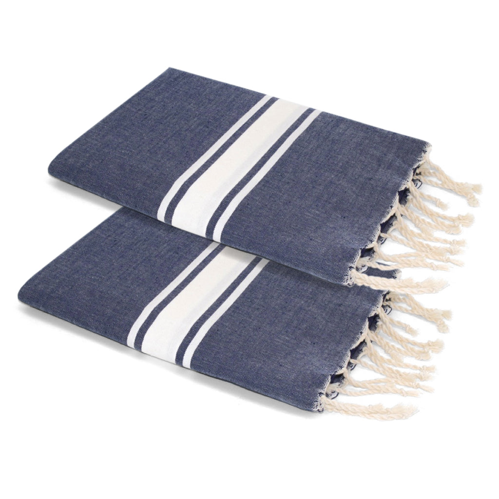 Pack of 2 Malibu Foutas - Denim Blue - Cotton