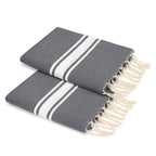 Pack of 2 Malibu Foutas - Medium Gray - Cotton