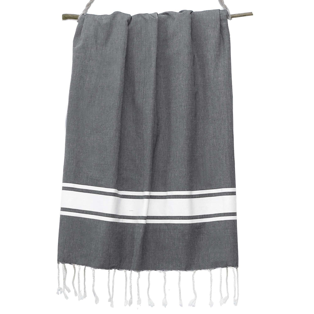 Pack of 2 Malibu Foutas - Medium Gray - Cotton