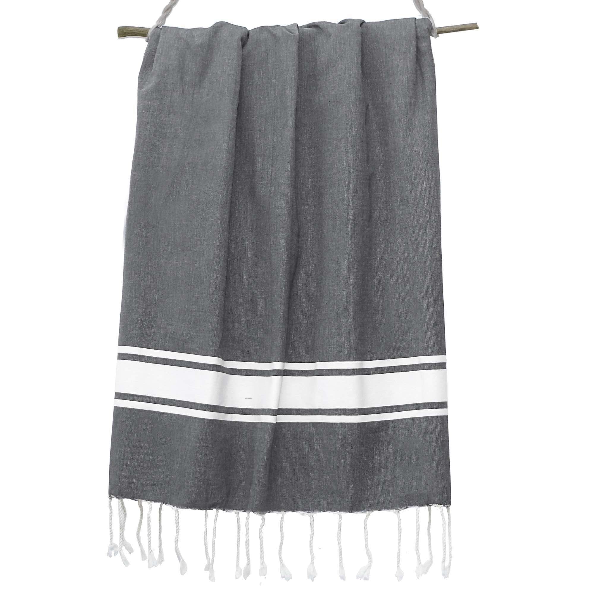 Pack of 2 Malibu Foutas - Medium Gray - Cotton