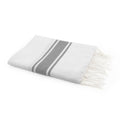 Fouta Blanca - Algodón - Blanco / Gris Perla - St Tropez