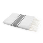 Fouta Blanca - Algodón - Blanco / Gris Perla - St Tropez