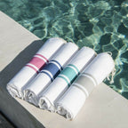 Fouta Blanca - Algodón - Blanco / Gris Perla - St Tropez