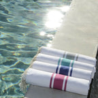 Fouta Blanca - Algodón - Blanco / Gris Perla - St Tropez