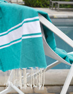 Pack of 2 Foutas Malibu - Turquoise Green - Cotton