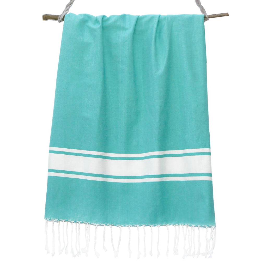Pack of 2 Foutas Malibu - Turquoise Green - Cotton