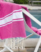 Pack Of 2 Foutas Malibu - Fuchsia Pink - Cotton