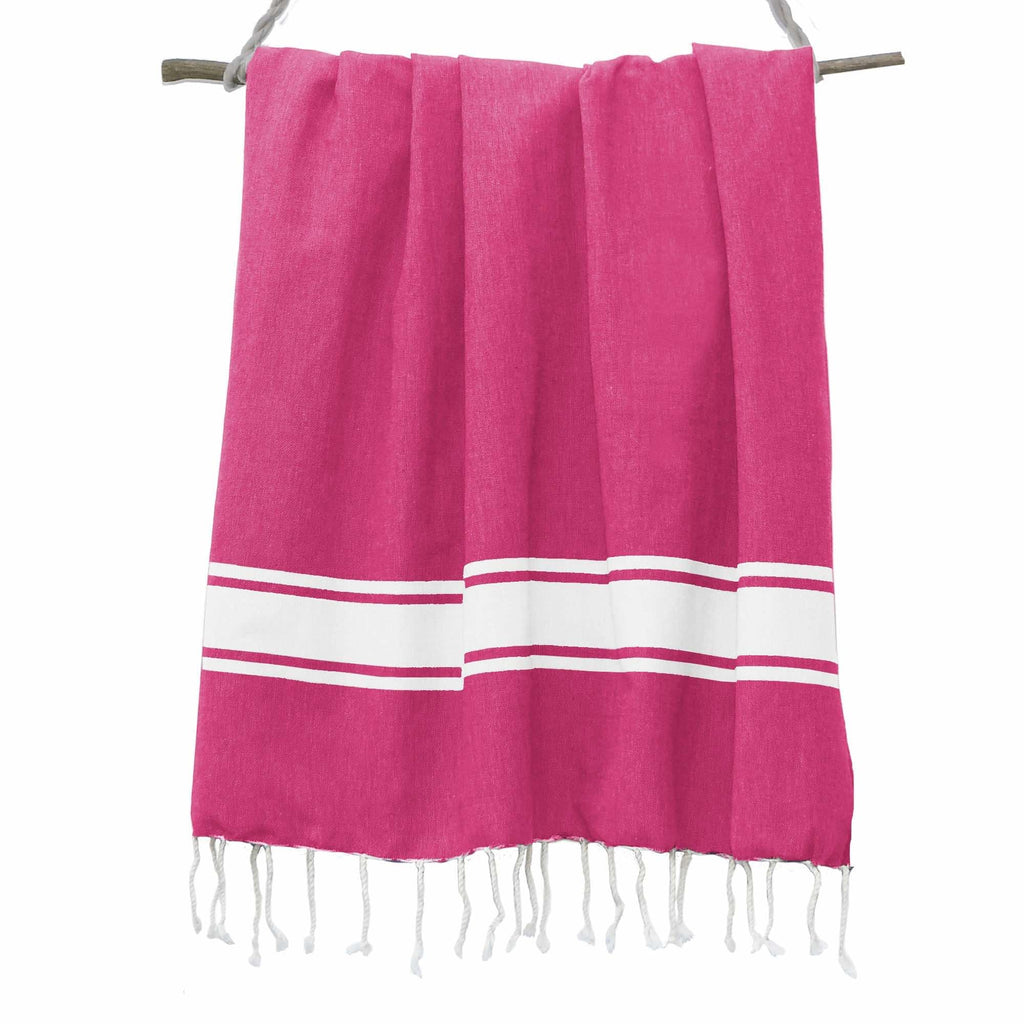 Pack Of 2 Foutas Malibu - Fuchsia Pink - Cotton