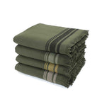 Fouta Éponge Coton Vert Kaki 100X180 Faro Vert Kaki / Moutarde