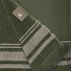 Fouta Terry - Algodón - Verde Caqui / Greige - Faro