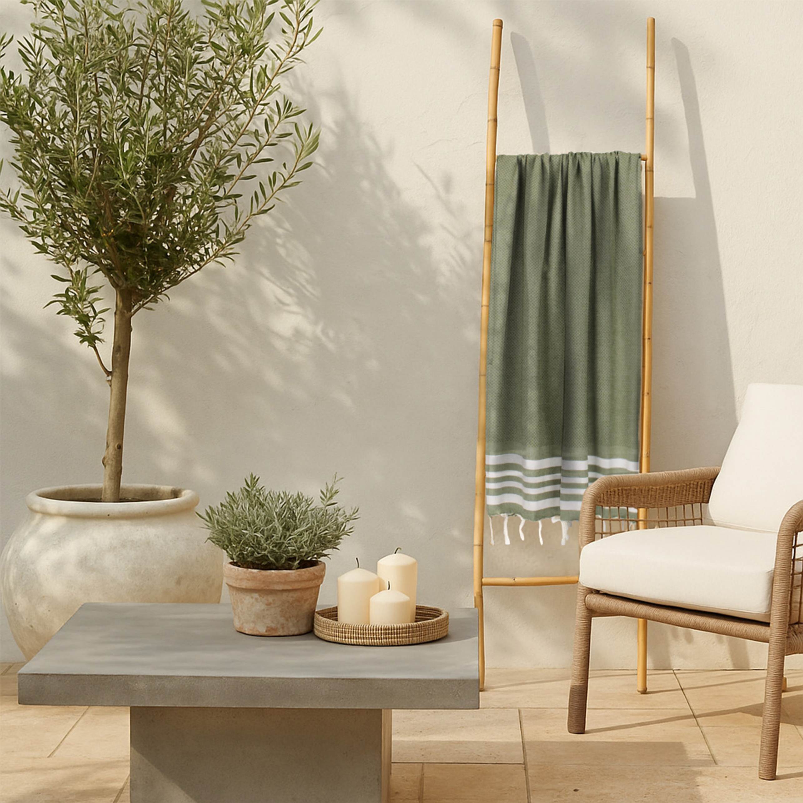 Cotton fouta 100x200 NEWPORT olive green