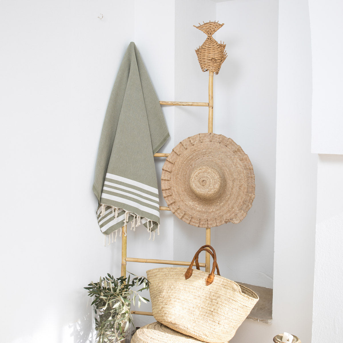 Cotton fouta 100x200 NEWPORT olive green