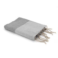 Honeycomb cotton fouta 100x200 IBIZA pearl gray