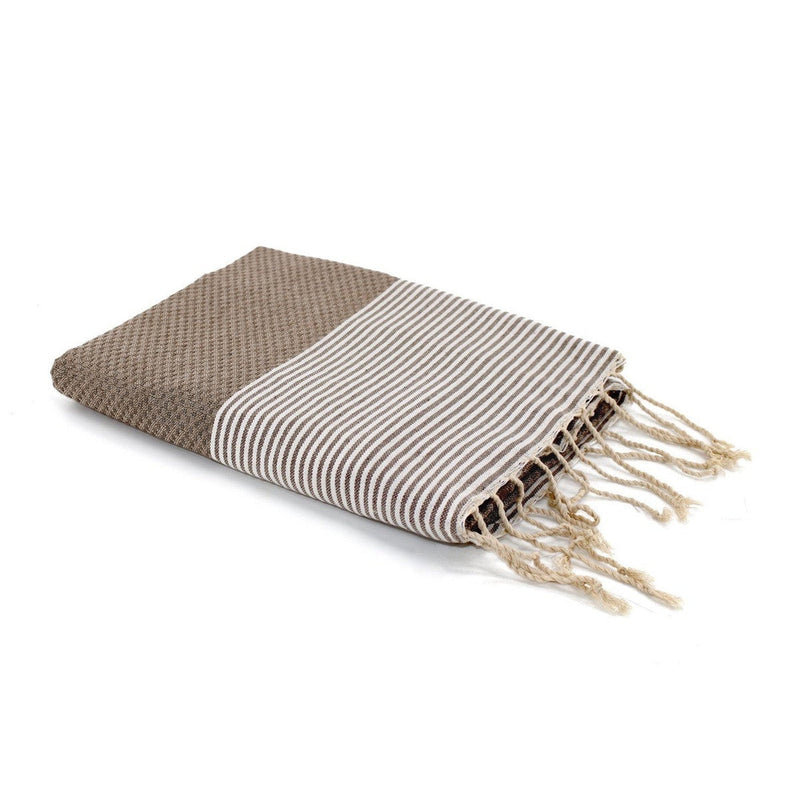 Honeycomb Fouta - Cotton - Light Taupe - Ibiza