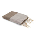 Honeycomb cotton fouta 100x200 IBIZA light taupe