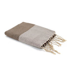 Honeycomb cotton fouta 100x200 IBIZA light taupe