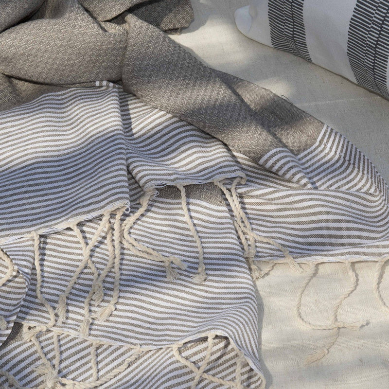 Honeycomb Fouta - Cotton - Light Taupe - Ibiza