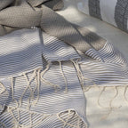Honeycomb cotton fouta 100x200 IBIZA light taupe