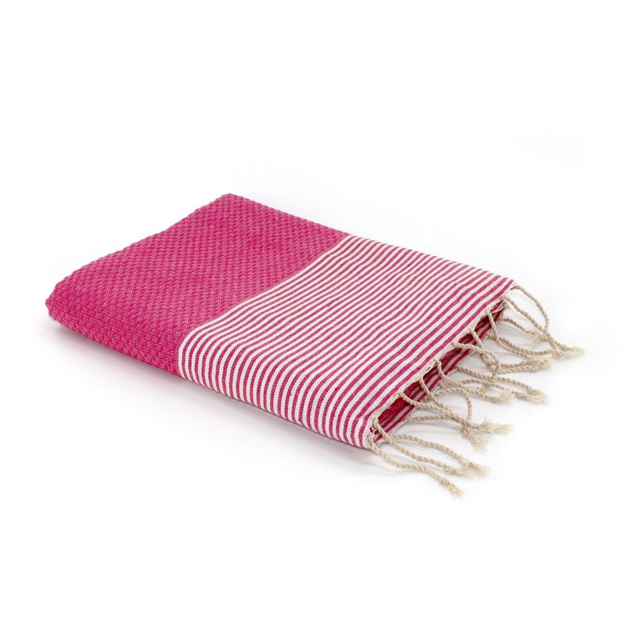 Honeycomb cotton fouta 100x200 IBIZA fuchsia pink