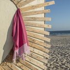 Honeycomb cotton fouta 100x200 IBIZA fuchsia pink