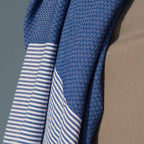 Honeycomb cotton fouta 100x200 IBIZA Greek blue