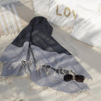 Honeycomb cotton fouta 100x200 IBIZA denim blue