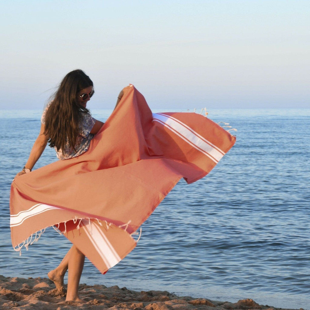 Fouta - Algodón - Naranja Coral - St Tropez