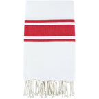 St Tropez - Fouta Blanche - Blanc/Rouge