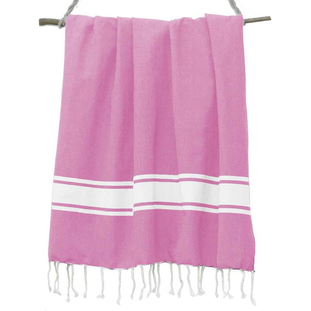 Fouta coton 100x200 ST TROPEZ rose malabar