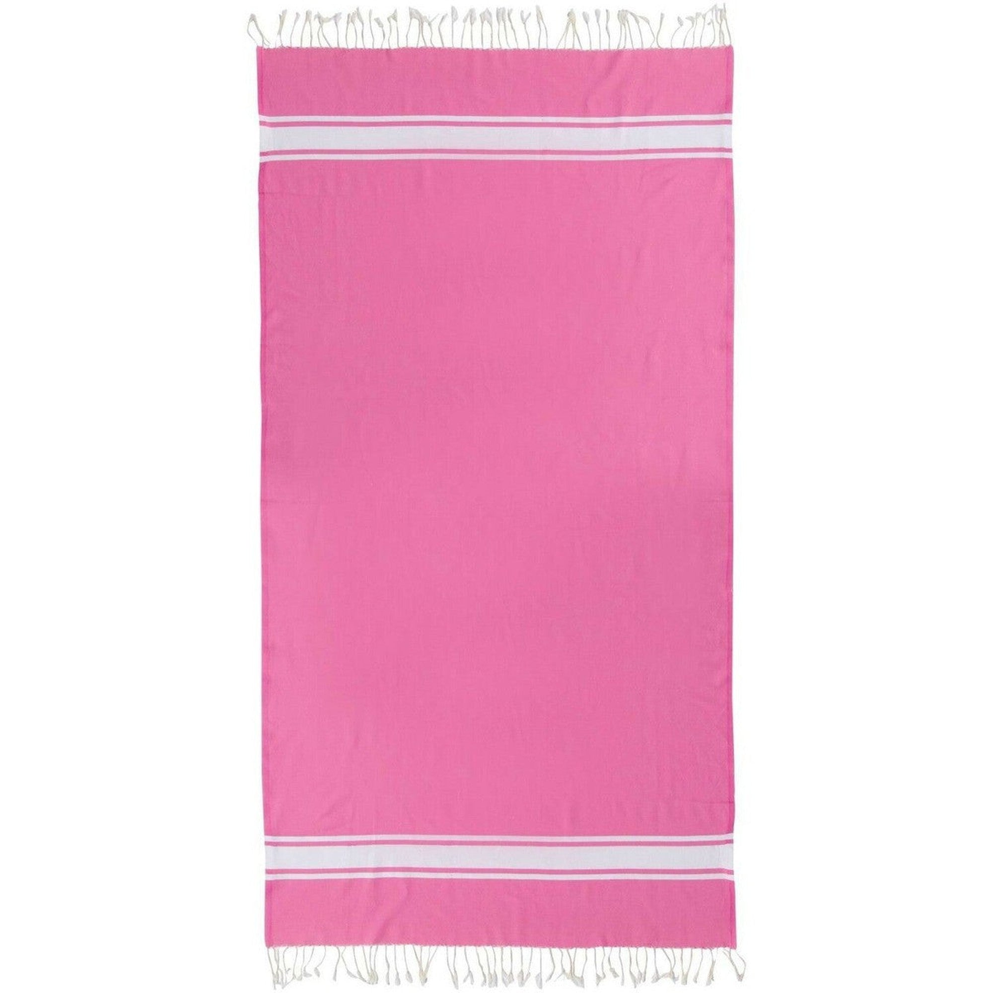 Fouta coton 100x200 ST TROPEZ rose malabar