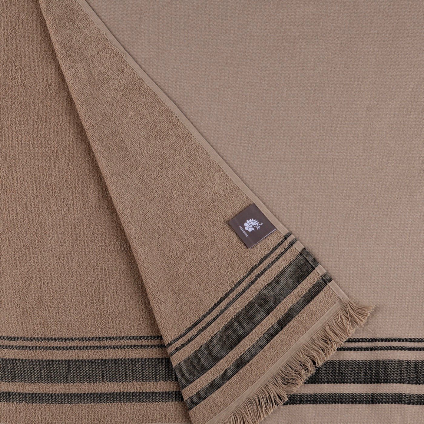 Fouta Éponge En Coton Faro - Beige
