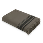 Fouta Éponge Xxl Coton Vert Lichen 200X180 Faro Vert Lichen / Noir