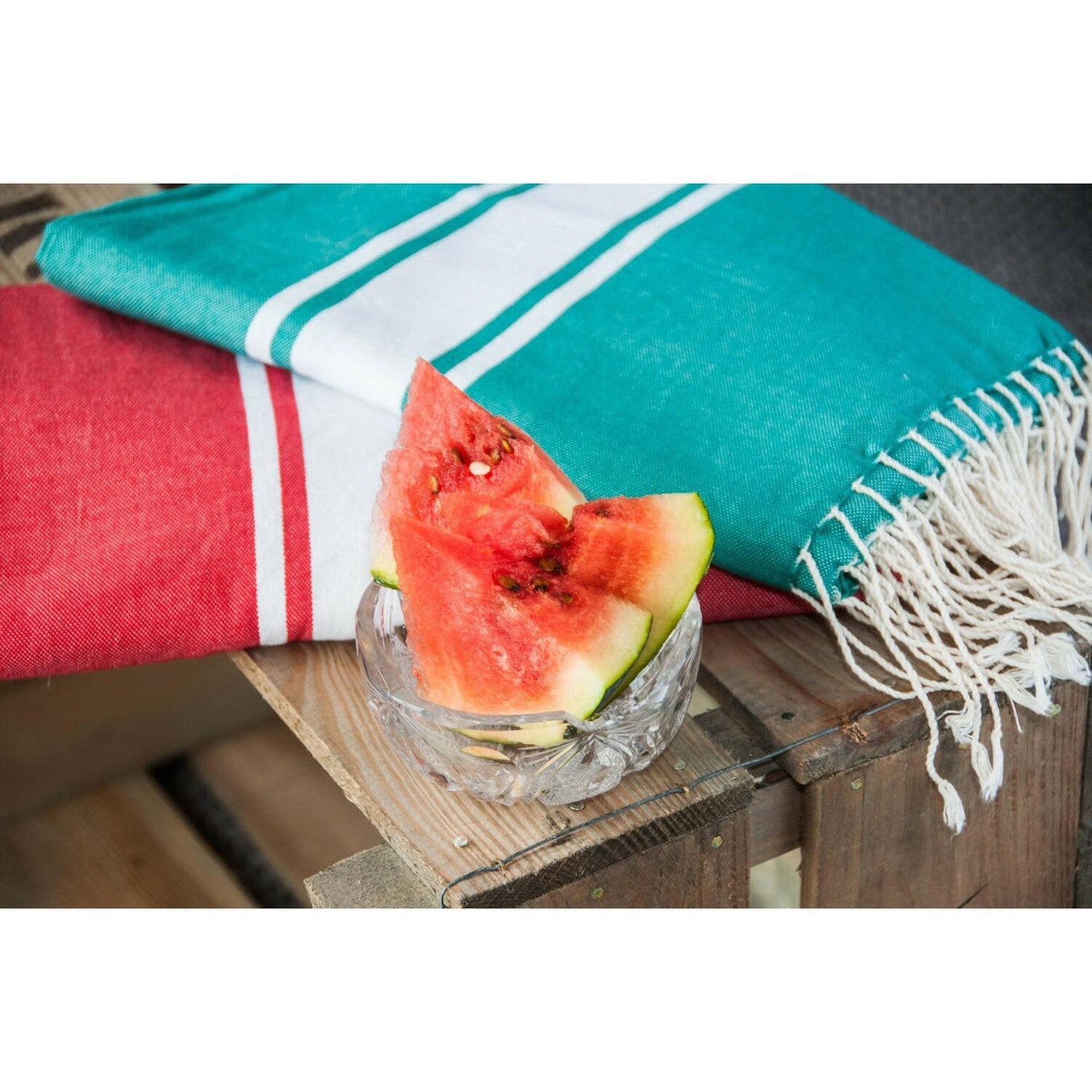 Fouta - Algodón - Rojo - St Tropez