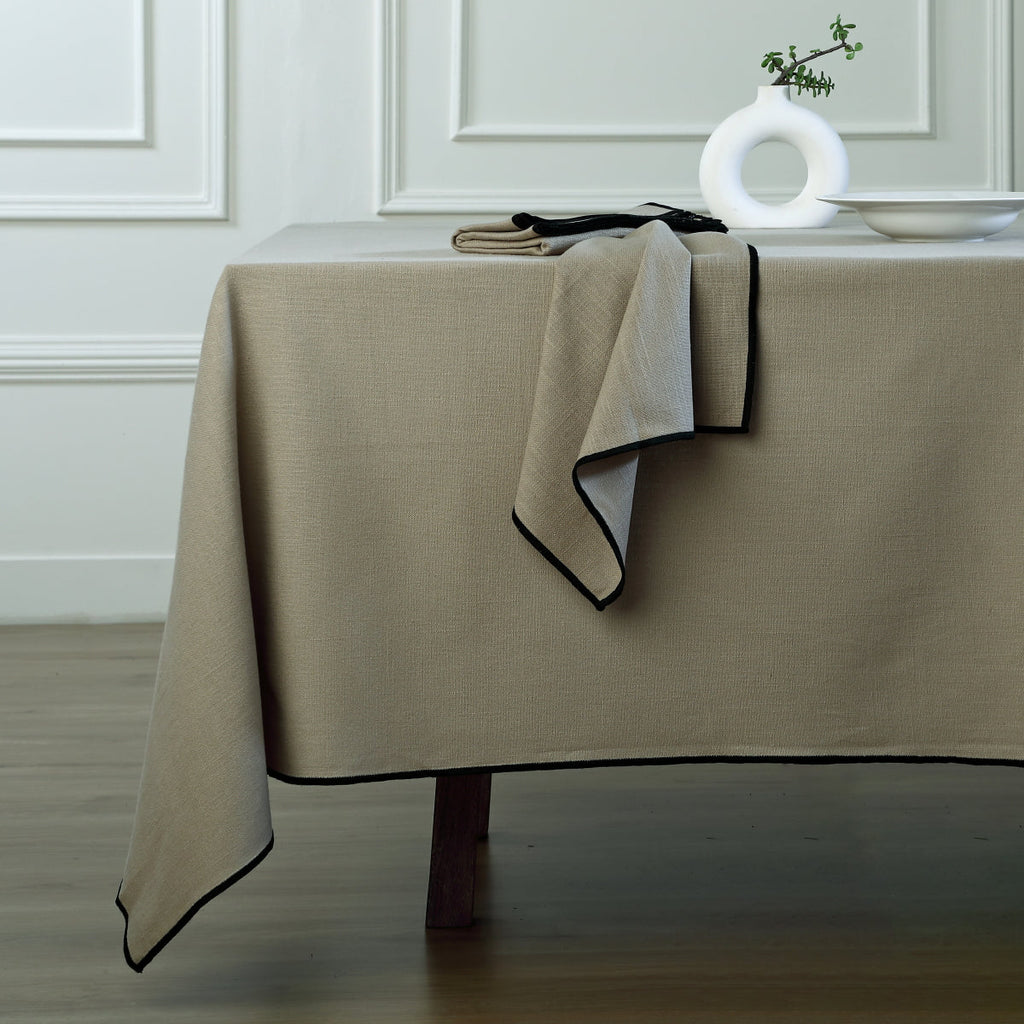 Ernest - Mantel - Lino Lavado - Natural/Negro