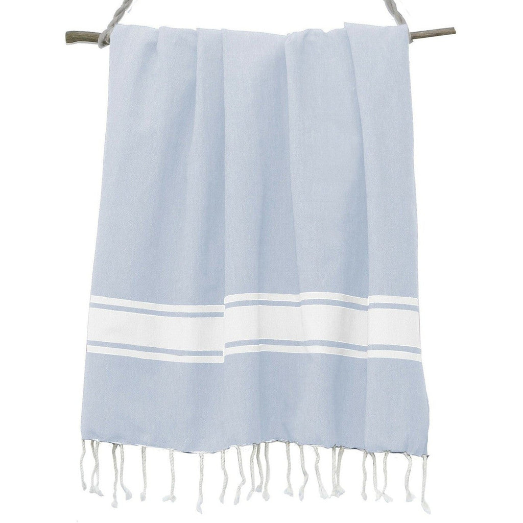 Fouta Coton 100X200 St Tropez Bleu Pâle