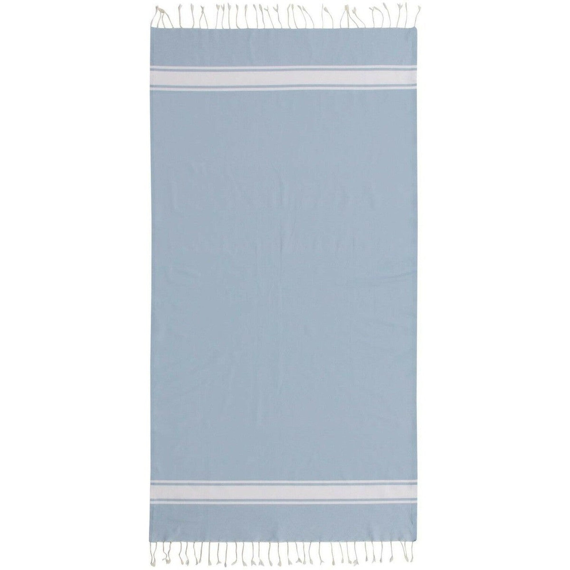 Fouta Coton 100X200 St Tropez Bleu Pâle